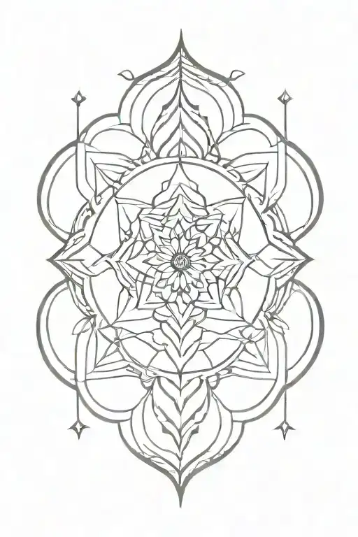 Mandala Circle With Space Themed