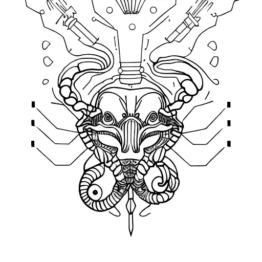 Scorpio With Lights In Color