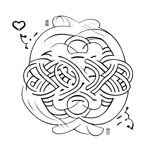 A Minimalist Tattoo Of A Harp With Delicate Strings Forming The Word 'Love'