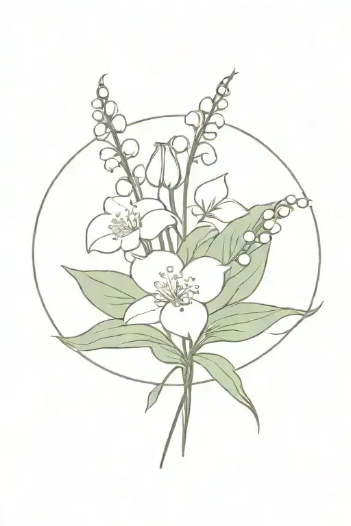 Lily Of The Valley And Rose Bouquet Wrapped