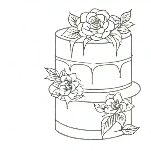 A Birthday Cake With Flowers
