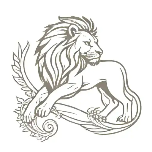 Lion With Wings And Anchor