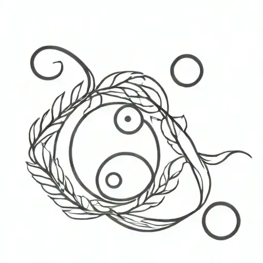 Hope Written With A Ying Yang Symbol