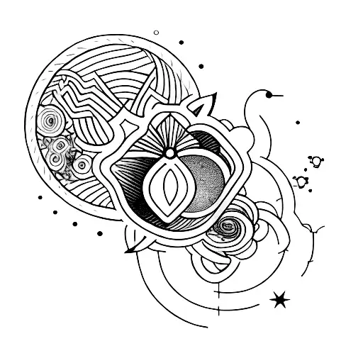 A New-school Design Of A Vibrant Sunset With The Name Maria Incorporated In A Creative Way