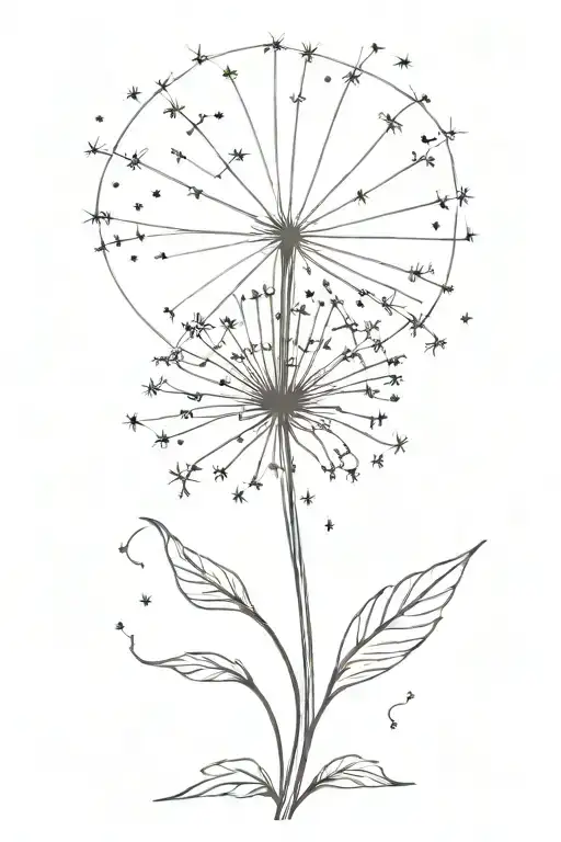 A Dandelion With Stars As Petals