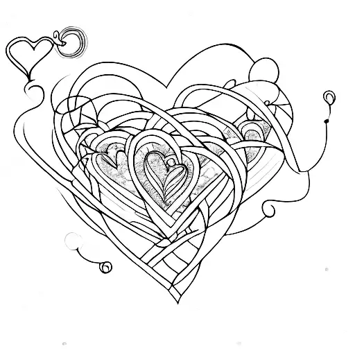 A Beautiful Bouquet Of Intertwined Hearts