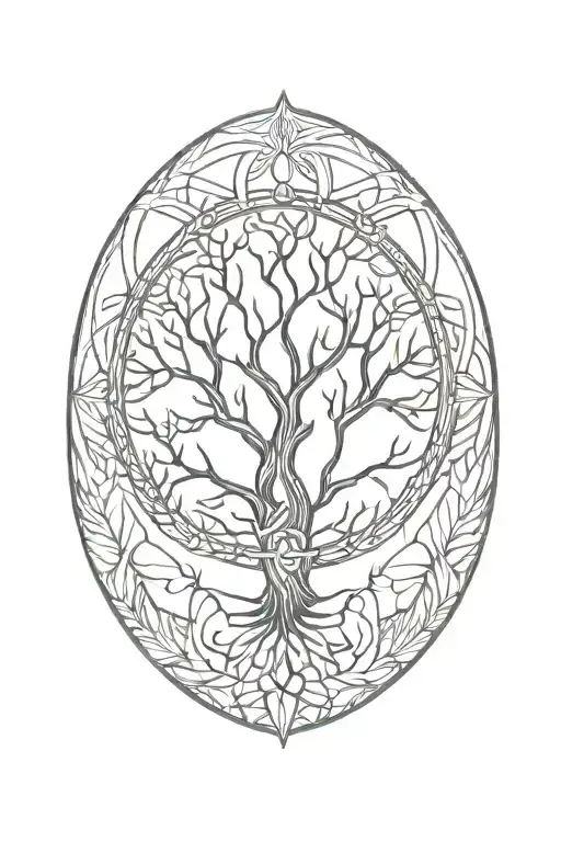 Mandala Circle Tree Of Life