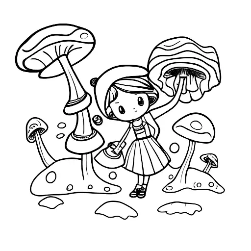 Little Girl Doctor In A Mushroom