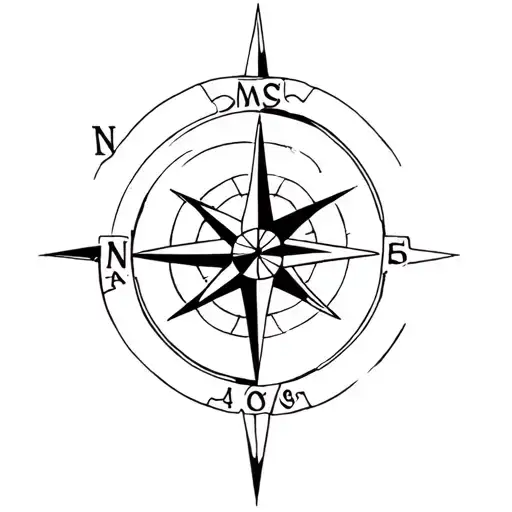 Compass Surrounded By Various