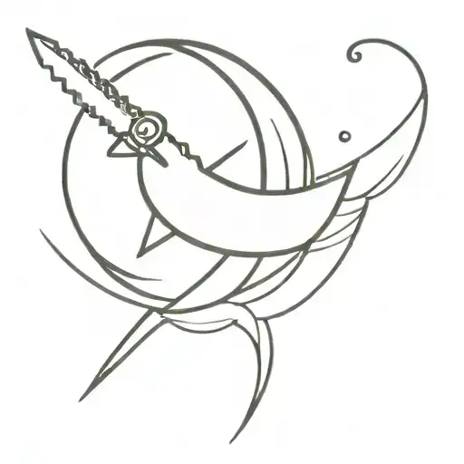 A Knife And Moon But Like Hammer And Sickle Symbol
