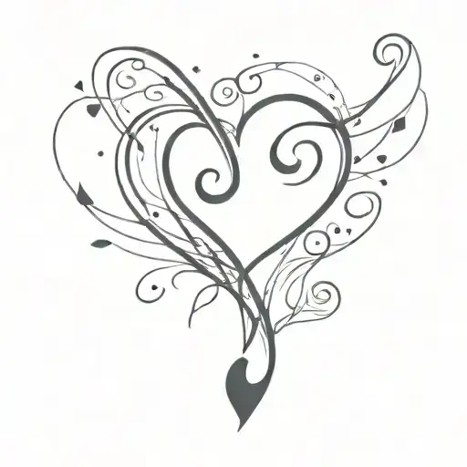 Musical Note And A Healing Heart