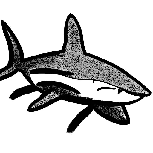 Childish Drawing Of A Shark