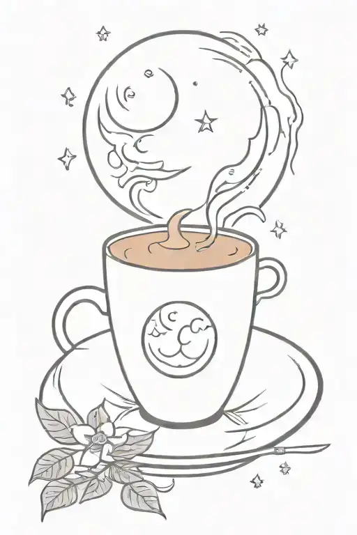 The Moon And A Cup Of Mocha