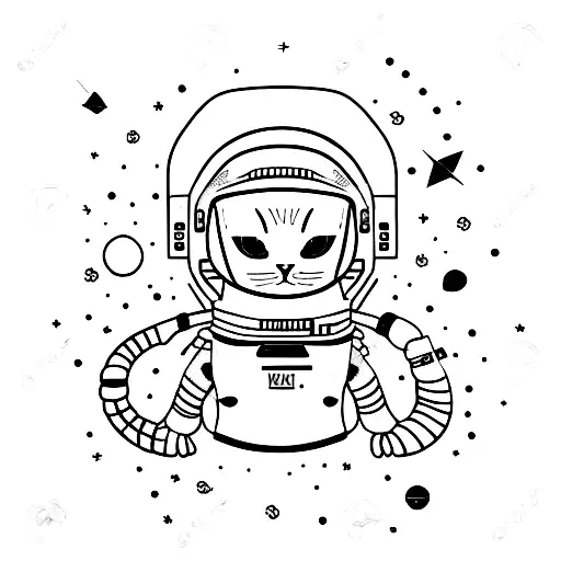 Astronaut Cat And The Word Stay In Morse Code