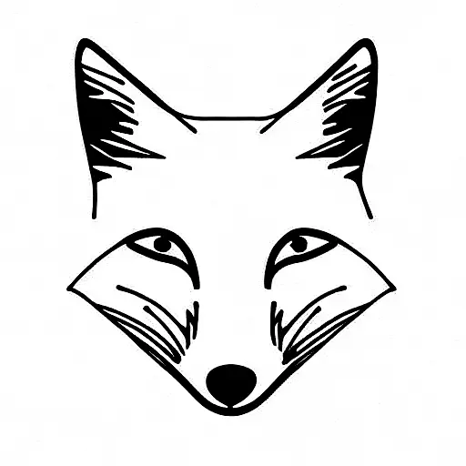 Contour Of A Calm Fox Looking Forward