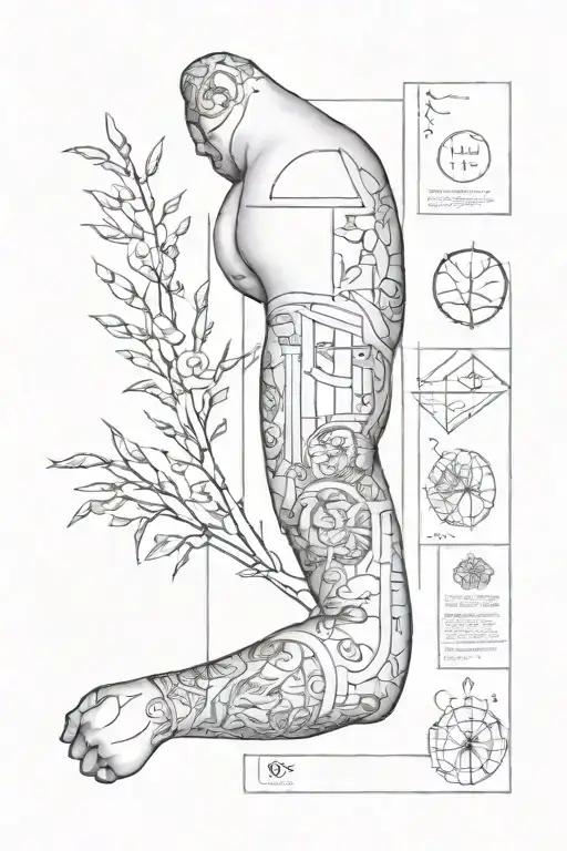 Full Arm Sleeve With Mini Tattoos Mindset Equilibrium
