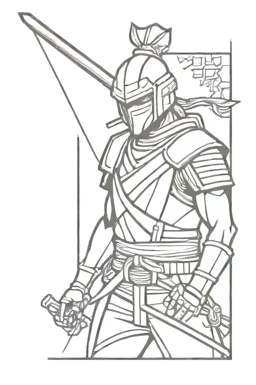 Cyberpunk Ninja Samurai