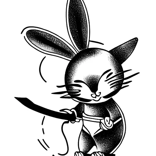 Bunny Holding A Katana