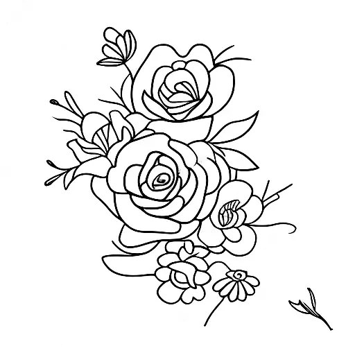 A Been With Flowers In A Book