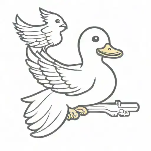 Rubber Duck Holding A Desert Eagle