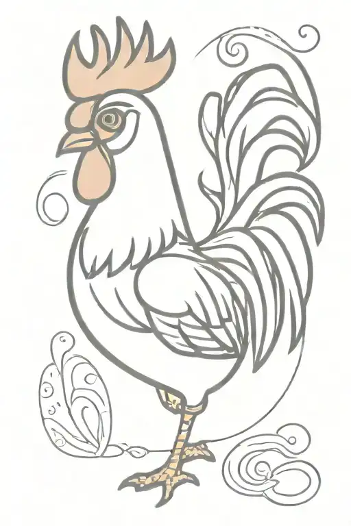 Cartoon Rooster