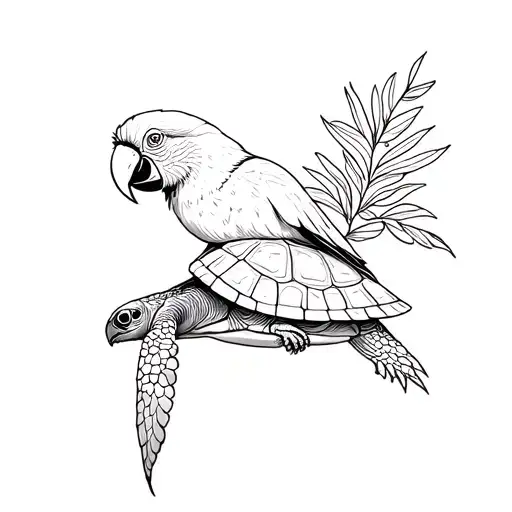 I Require One That Contains A Macaw And A Turtle In Costa Rica