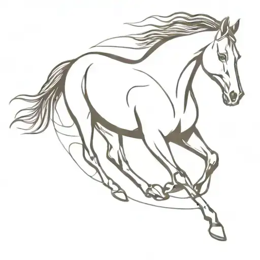 Abstract Horse Galloping