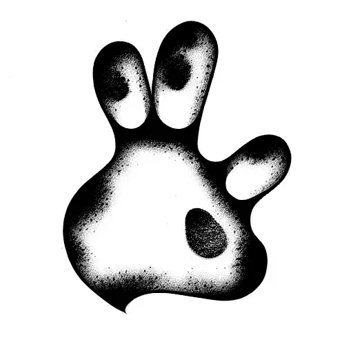 Dog Paw In A Lineart Style