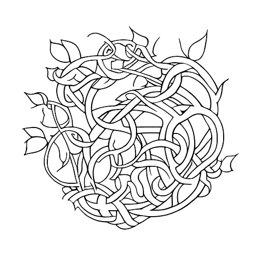 A Secret Hobbit Hole Entrance Entangled In A Beautiful Ivy Maze