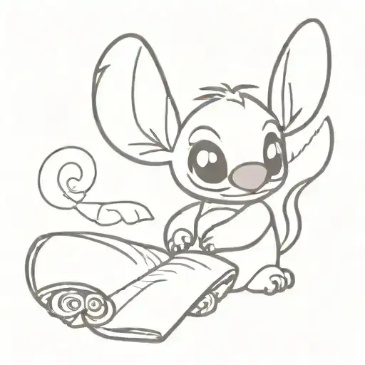 Stitch Holding A Scroll