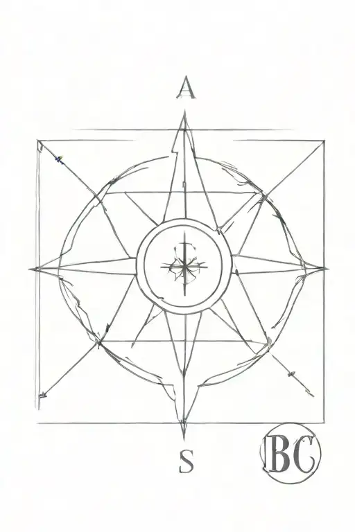 Compass With The Initials A B C B