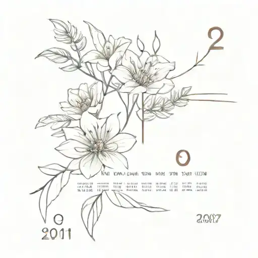 A Calendar With The Date Of A Significant Event In Your Life Integrated Into A Floral Design