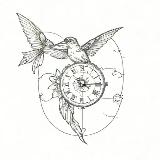 Hummingbirds Clock Gear