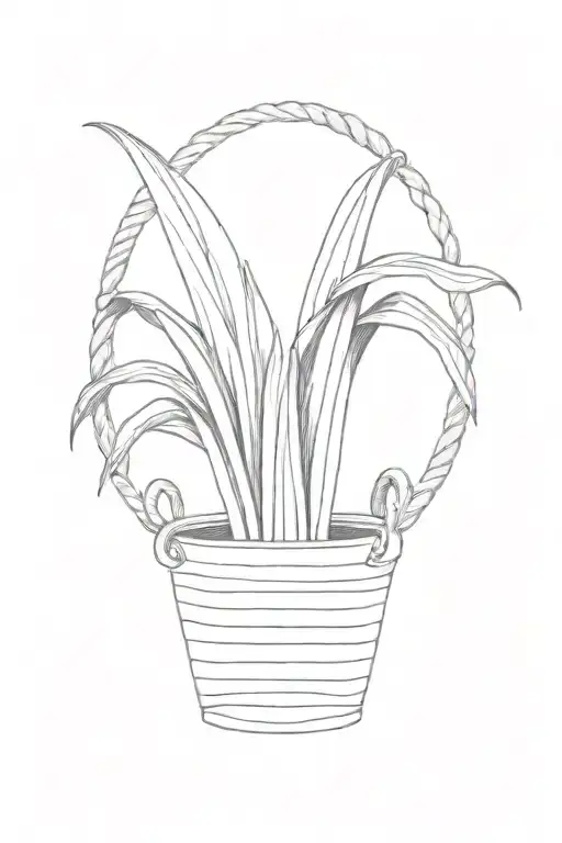 Snake Plant In Rope Woven Basket