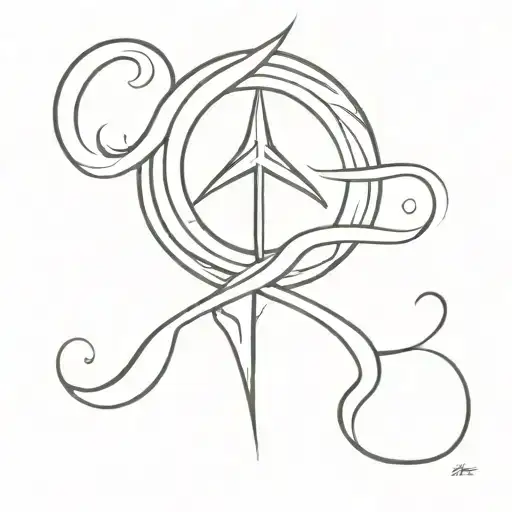 Shiv Shakti Symbol With A Minimalist Design