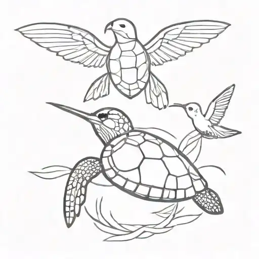 Turtle And Hummingbird