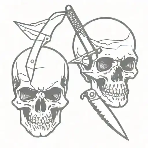 Skull And Knife