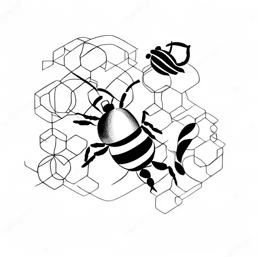 Minimalist Abstract Bee