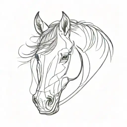 Minimalist Horse Head