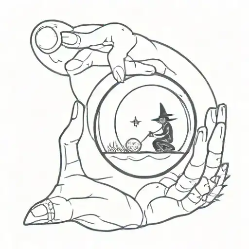 Witch With Hands Around Orb