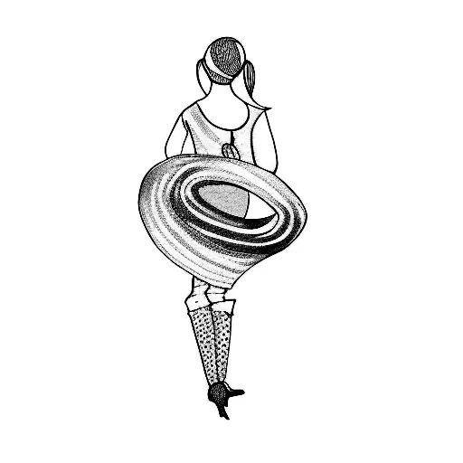 A Woman Wearing A Rainbow Flag