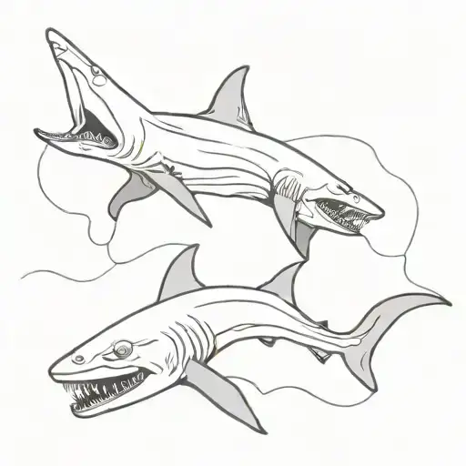 Hammerhead Shark Split Into 2 Bloody