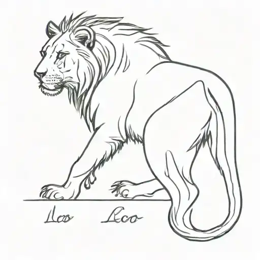 Leo Tattoo With Hint Of Gay And Semicolon