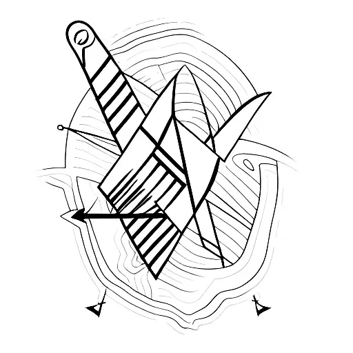 Arrow With An Airplane As Point