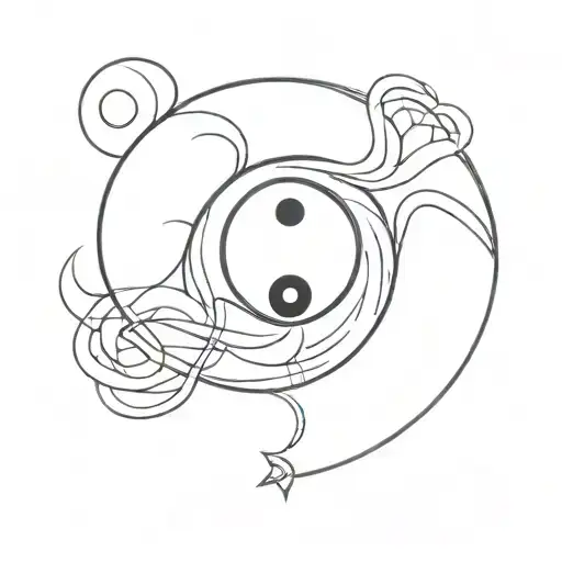 Faith With A Ying Yang Symbol Behind It