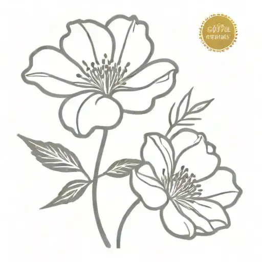 Floral Photo Stamp London Passport Stamp