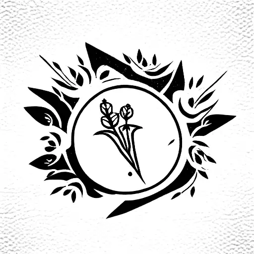 Floral Tattoo Blazing With Lightning For Right Hand Flowing Unto The Shoulder