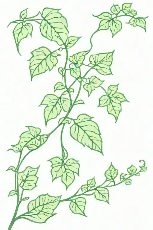 Vine With Green Leaves Growing