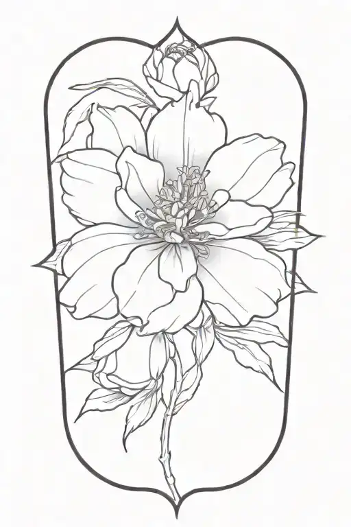 Violet Marigold Lily Peony Flower Wrapped