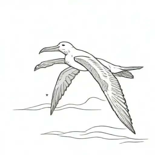 Wandering Albatross Bird That Flying Away